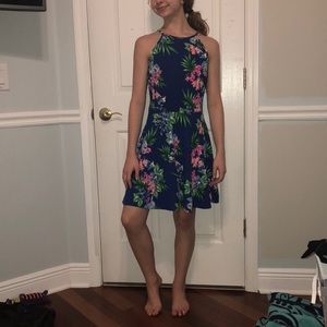 Blue floral dress